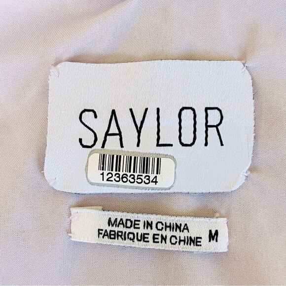 Saylor Adwoa Lilac Lace Overlay Flutter Sleeve Mini Dress Sz M - Picture 11 of 16